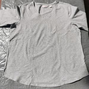 Weatherproof xl grey gray v neck 3/4 length sleeve t shirt tee shirt